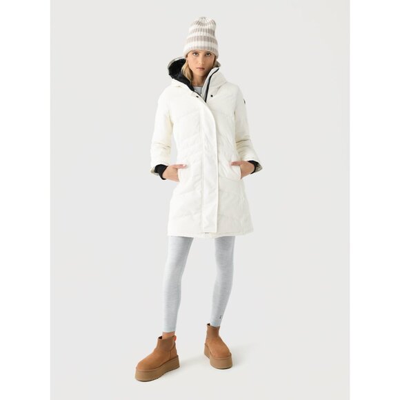 NWT Canada Goose Loretta Black Label Down white Parka COAT SIZE XS - Picture 2 of 16